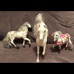 Barbie Doll Horses- Set of 3 Horses.